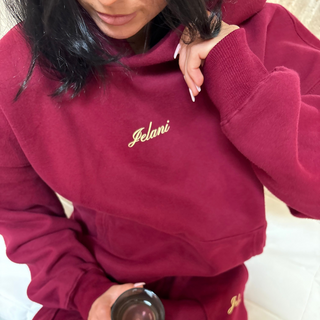 KALANI OVERSIZED RED WINE HOODIE